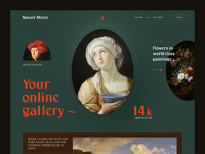 Nature Morte Gallery Website interface product service startup ui ux web website