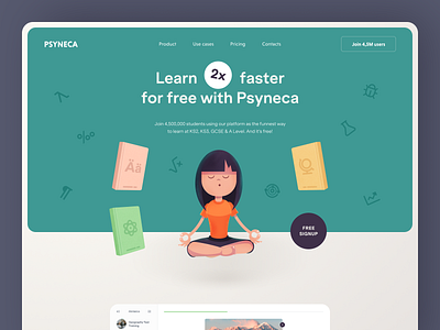 Psyneca Website interface product service startup ui ux web website