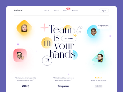 Tricks Website interface product service startup ui ux web website