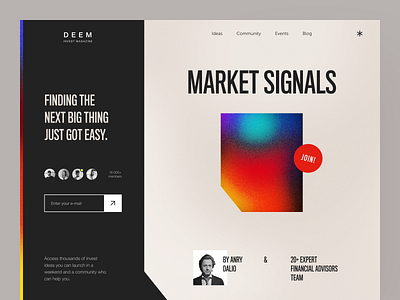 Deem Website interface product service startup ui ux web website