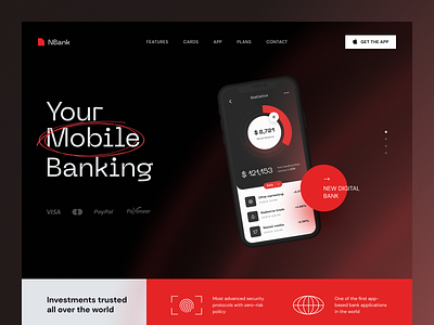 NBank Banking Website interface product service startup ui ux web website