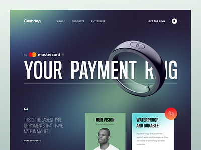 Cashring Website interface product service startup ui ux web website