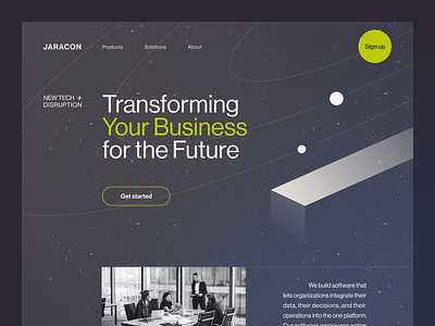 Jaracon Website interface product service startup ui ux web website