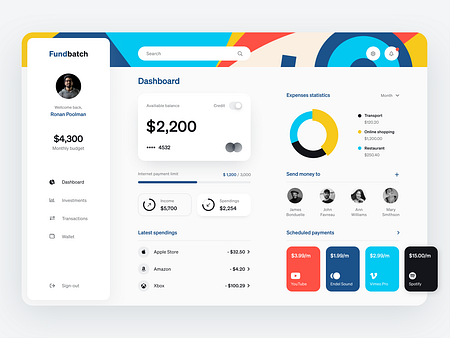 Fundbatch Dashboard by Halo UI/UX for HALO LAB on Dribbble