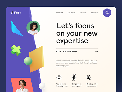 Roto Website interface product service startup ui ux web website