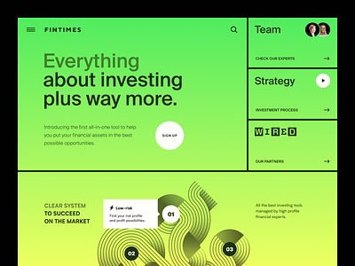Fintimes Website interface product service startup ui ux website