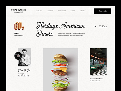 Royal Burgers Website design interface product service startup ui ux web website