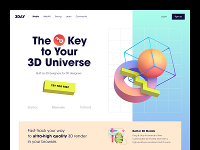3DAY Website design interface product service startup ui ux web website