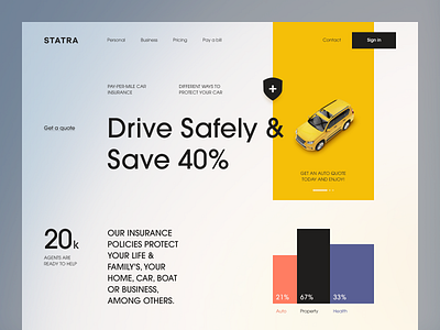Statra Website design interface product service startup ui ux web website