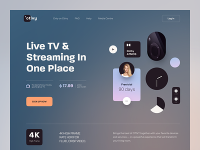 Otivy Website design interface product service startup ui ux web website