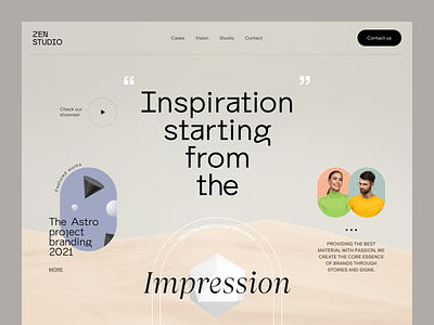 Zen Studio Website design interface product service startup ui ux web website