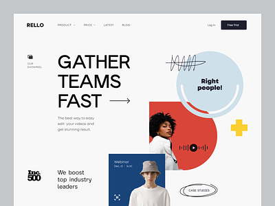 Rello Website design interface product service startup ui ux web website