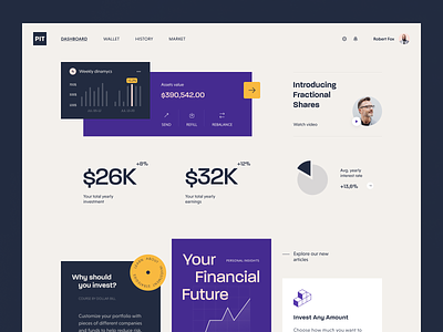 PIT Dashboard design interface product service startup ui ux web website