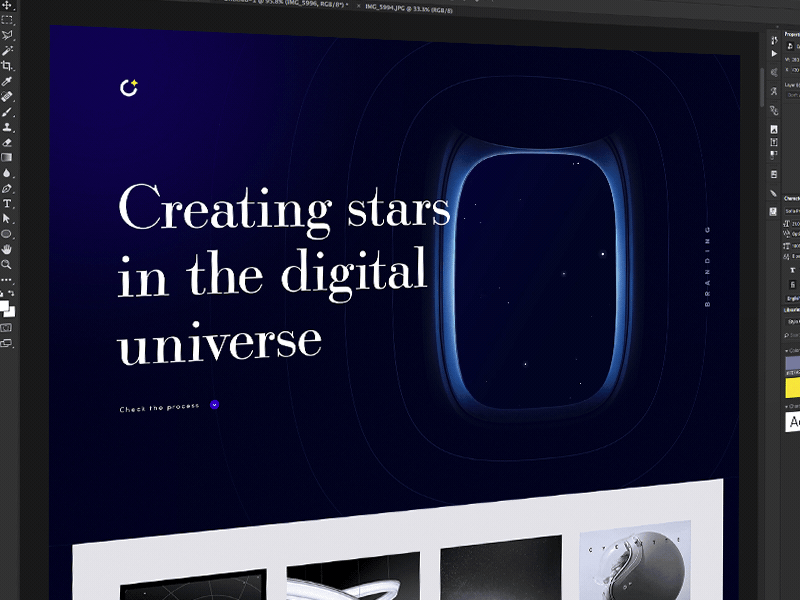 Branding Sneak Peek #1 animaton branding colors concept halo lab space star typography ui universe
