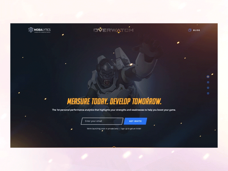 Mobalytics Overwatch Promo blizzard dark game gaming landing overwatch spark ui