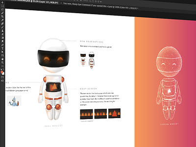Tara Mascot Sketch WIP ai android future icon illustration mascot robot sketch