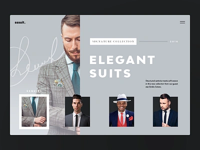 Menswear Website. Sssuit Up! clothes e commerce fashion photo promo shop ui ux web