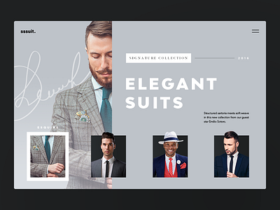 Menswear Website. Sssuit Up!