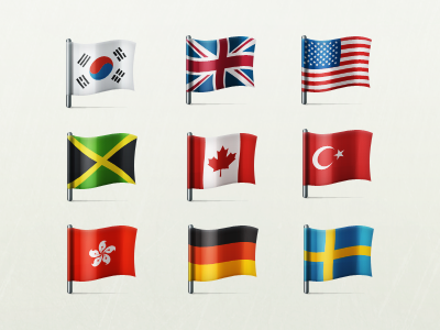 Flags 16px 512px big download icon icons pixel png psd small stock