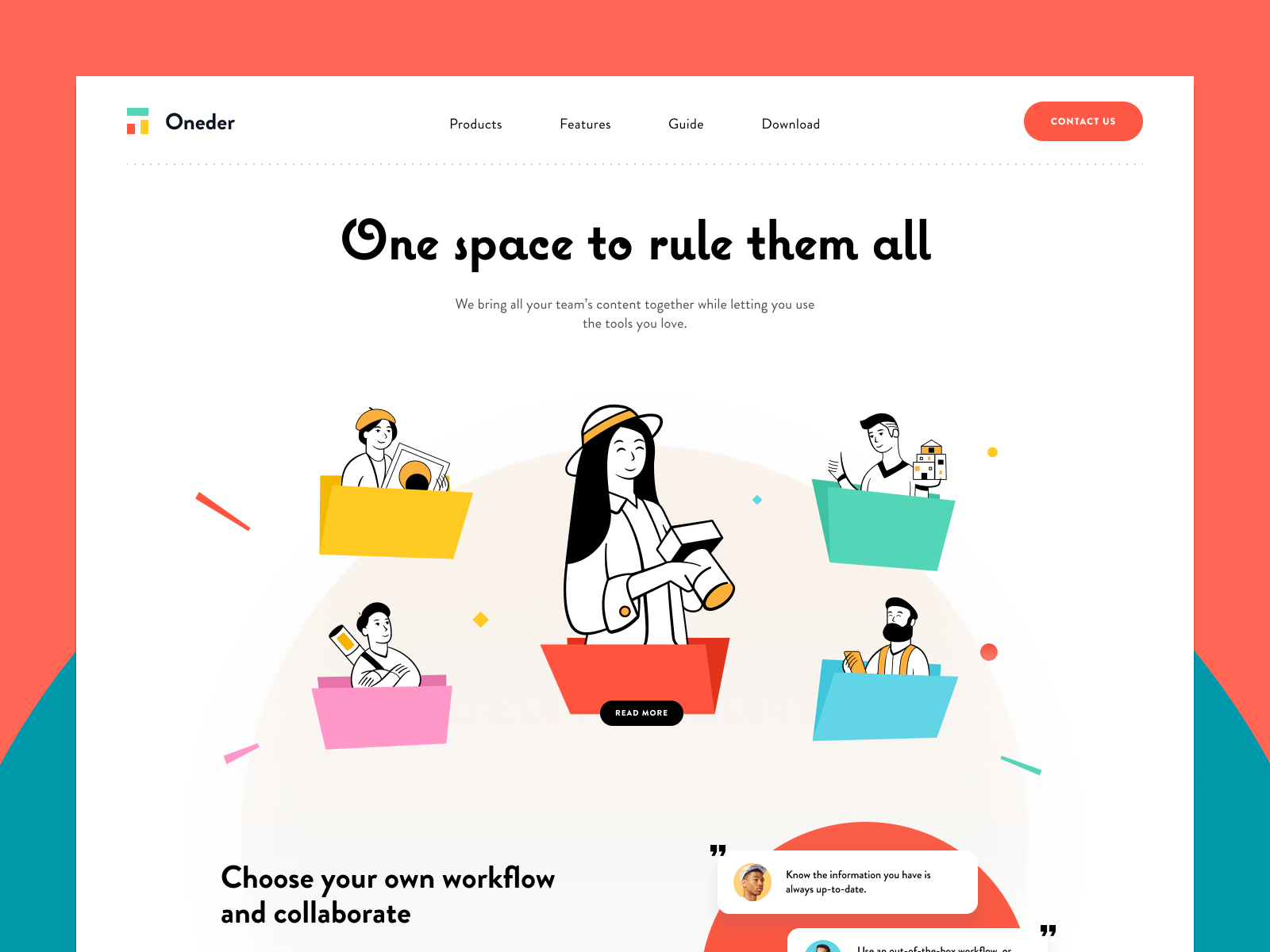 Oneder Collab Website illustration art masterpiece cooperation collaboration storage platform storage service startup business storage halo lab halo colourful design website