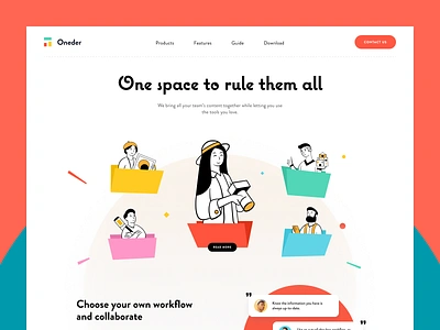 Oneder Collab Website art business collaboration colourful cooperation design halo halo lab illustration masterpiece startup storage storage platform storage service website