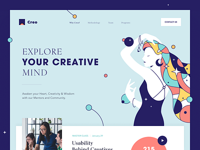Creo Website business coach colourful creativity design enterprise entrepreneur halo halo lab mentorship startup website