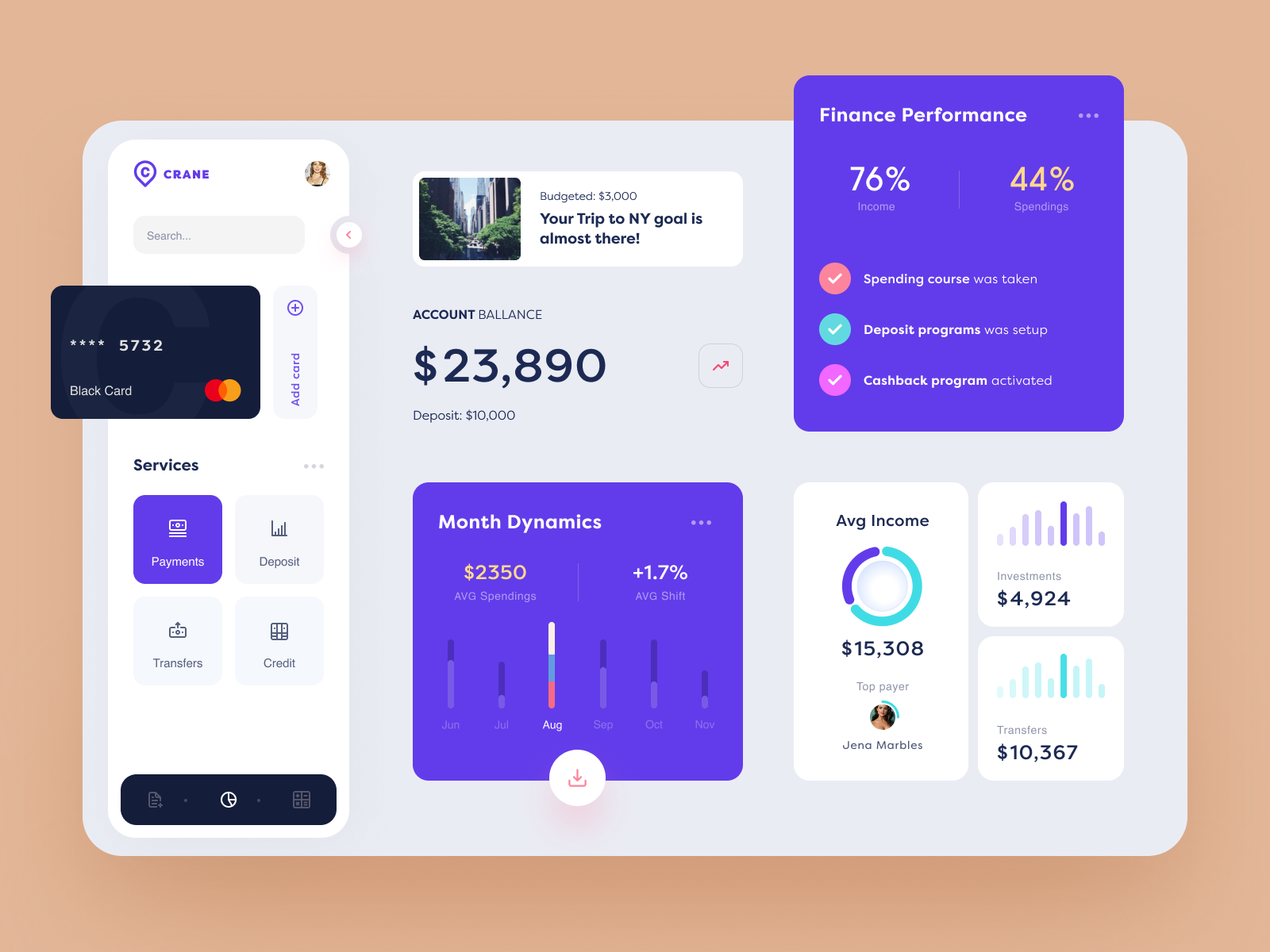 Crane Finance Website by Halo UI/UX for HALO LAB on Dribbble