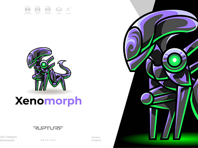 unique robotic, mecha, futuristic, Xenomorph logo style design animal animal art animal illustration cyber design extraterrestrial futuristic illustration logo robotic