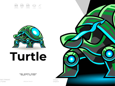 robotic turtle logo animal animal art animal illustration branding cyber design futuristic graphic design illustration logo logos robotic turtle turtles