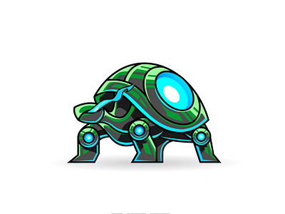 robotic turtle logo by Aksa Inov | Rupture on Dribbble