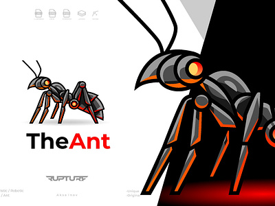robotic ant logo 3d animal animal art animal illustration animation ant ants branding colony cyber design fire ant futuristic graphic design illustration insect logo motion graphics robotic ui
