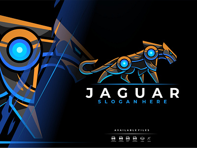 Mecha Robotic Jaguar Logo Design animal animal art animal illustration animation branding cyber design futuristic graphic design illustration jaguar logo motion graphics robotic tiger