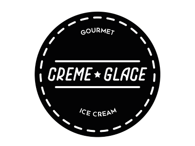 CREME GLACE design flat graphic design illustrator logo minimal vector