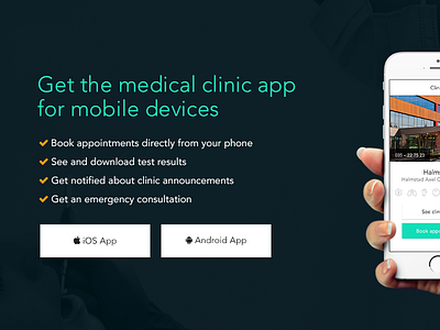 Medical Clinic App Section