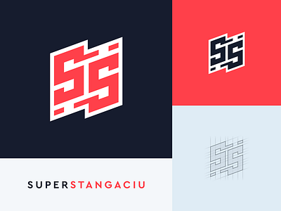 Double S Logo dark hero logo outline red s ss stangaciu stroke super superhero superstangaciu