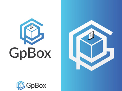 GP Box Logo Design abastact box logo brand design brand identity branding logo creative logo gp logo logo logo design logodesign modern logo