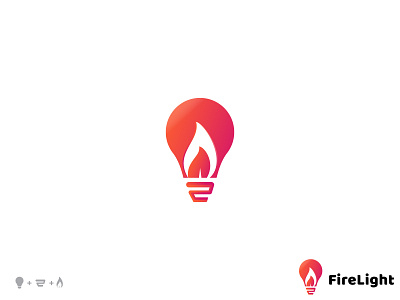 FireLight Modern Bulb Logo