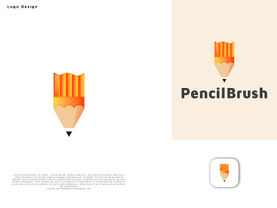 Pencil Brush Modern Logo Design