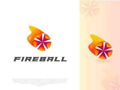Fire Ball Modern Logo Design