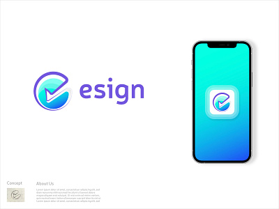 Letter E Modern Logo Design and App icon for Consulting logo