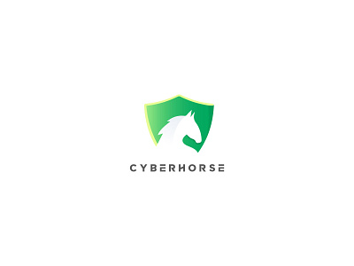 Cyber Horse Modern Security Logo (Unused)
