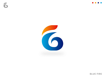 Blue Fire Letter F and B Modern Logo Design