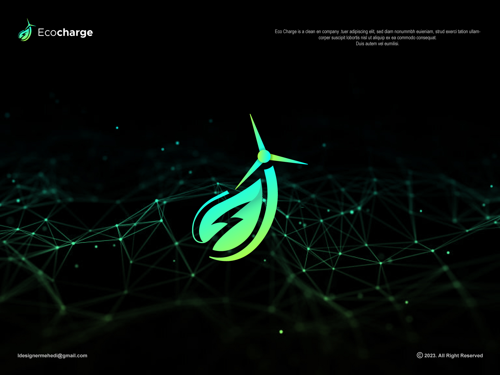 Green Energy Modern Logo Design | EcoCharge | Clean Energy | By ...