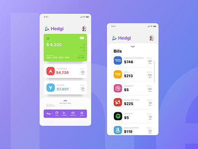 Hedgi - Manage Your Money app branding design finance app fintech flat icon illustration india logo money app money management money transfer product typography ui ux vector web website