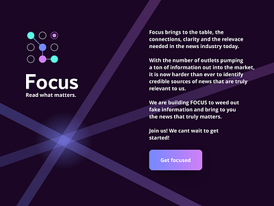 Focus - explorations for a news app!