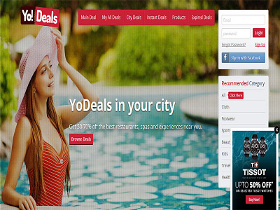 Yo!Deals - User Demo design first look user demo website yodeals