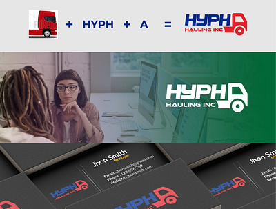 Hypha Hauling Inc Logo branding creative logo design illustrator logo logo design logo design branding minimal minimal logo design minimal logos track logo truck logo