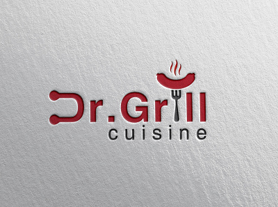 Dr. Grill Cuisine branding creative logo design design grill grill logo illustrator logo logo design logo design branding minimal minimal logo design minimal logos restaurant logo restuarant