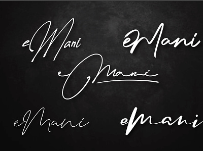 eMani Signature Logo branding creative logo design design illustrator logo logo design logo design branding minimal minimal logo design minimal logos signature signature logo