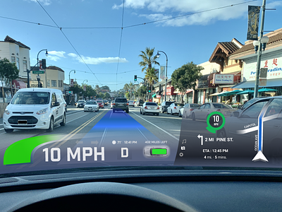 AR car windshield display